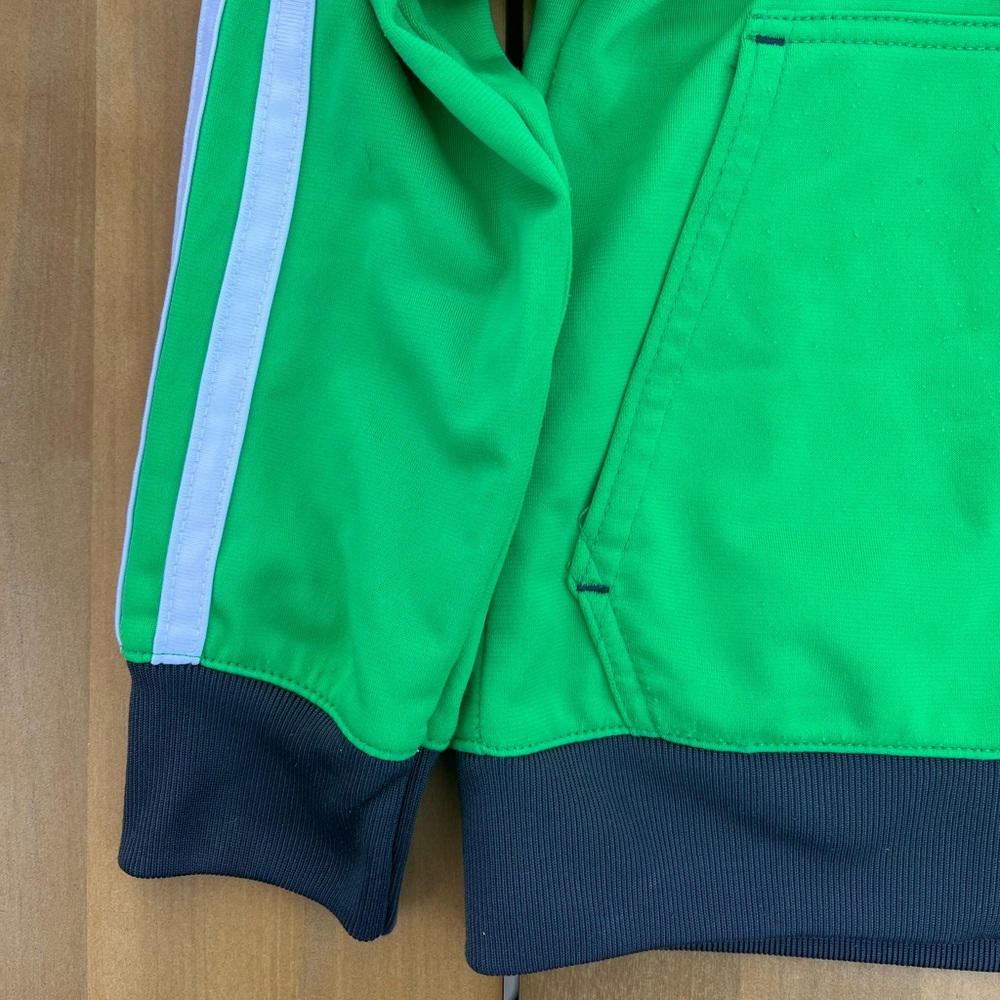 Adidas Lime Green and Grey Athletic Zip Up Jacket - Picture 5 of 7